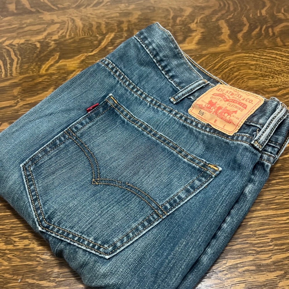 Levi's 559 Relaxed Straight Jeans Mens 42x36 Blue Medium Wash Denim
